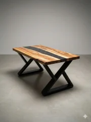 Coffee River Epoxy Table